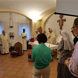 La celebrazione in Convento con il vescovo Derio